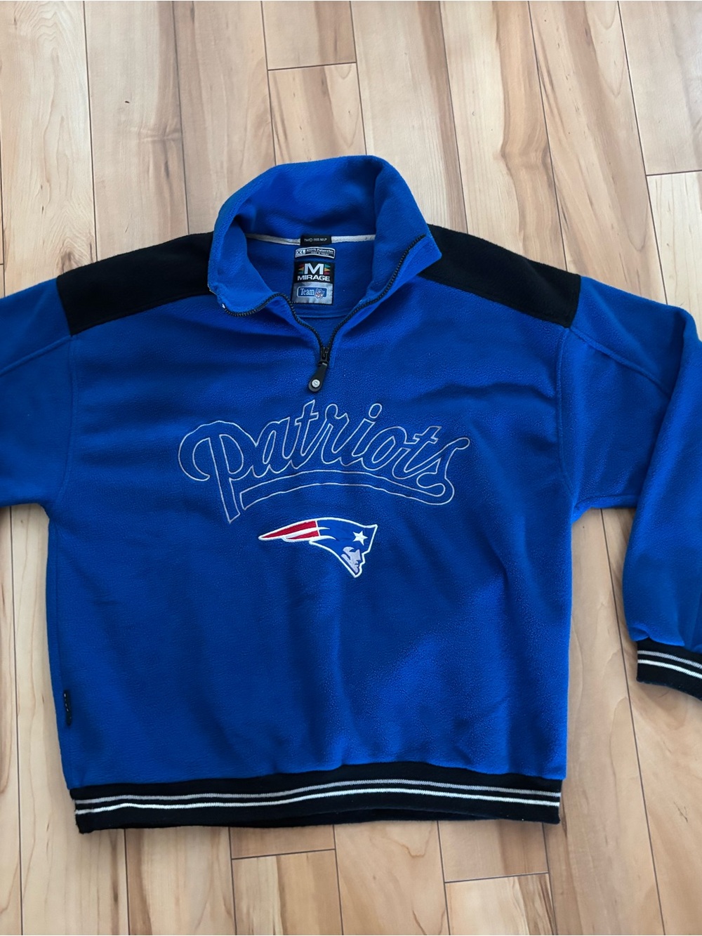 VTG 1995 New England Patriots Mirage fleece pullover quarter zip